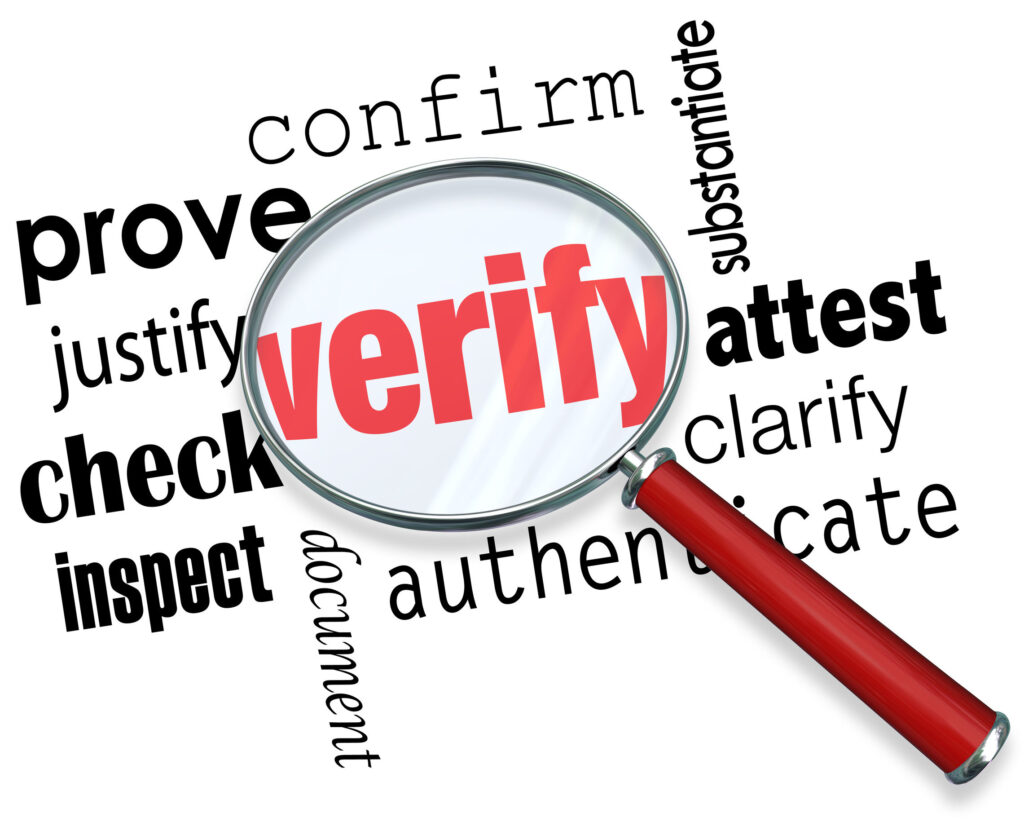 verify, double check, accurcy, soul, misleading, validating, expert